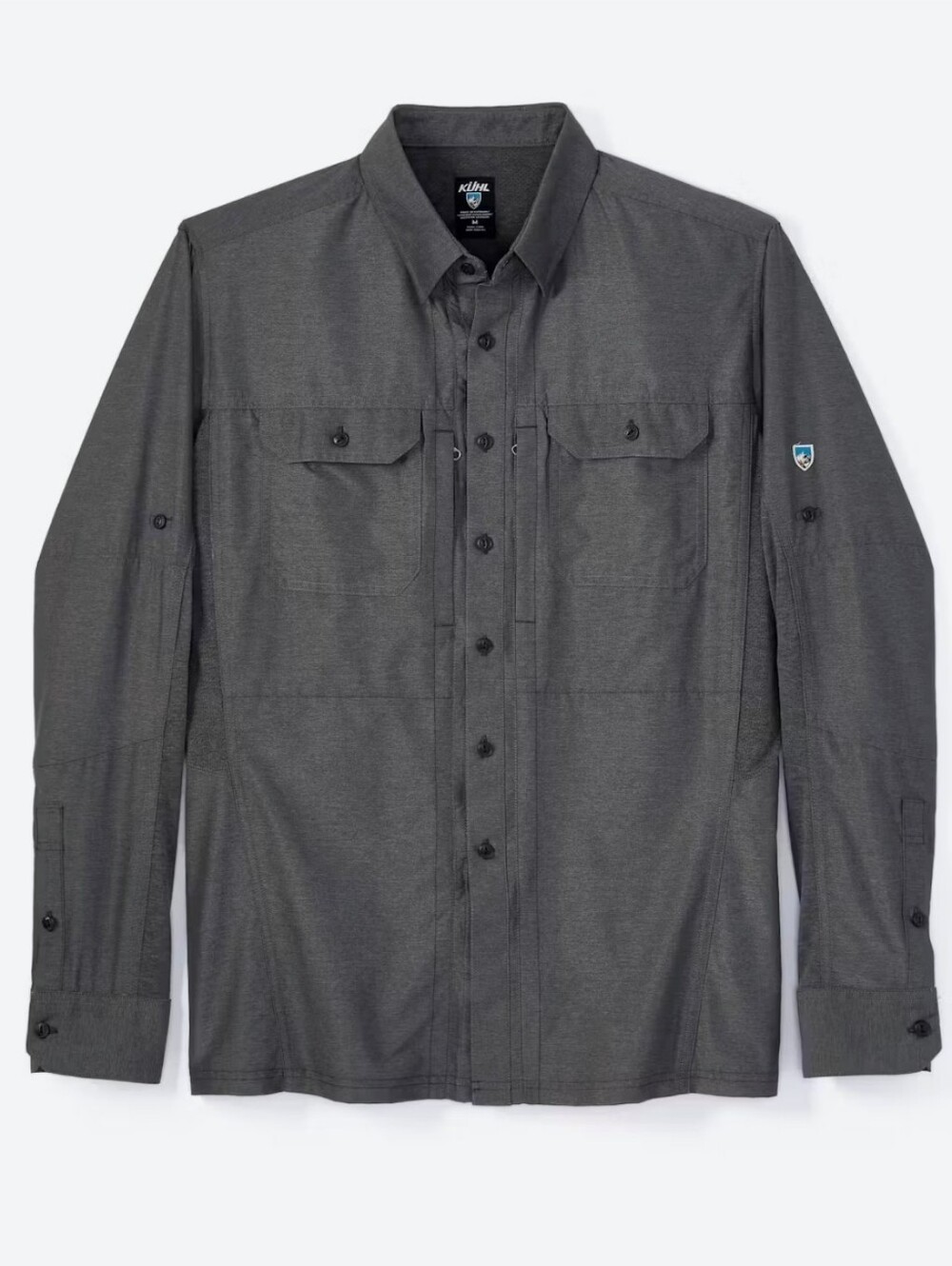 Kuhl Airspeed Long Sleeve Button-Down Shirt Jacket in Charcoal Gray